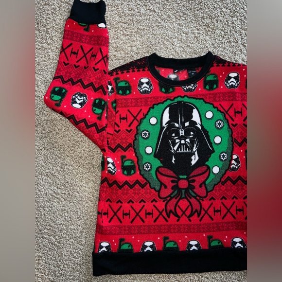 Star Wars Vader “Ugly” Christmas Sweater - Kids Medium - Picture 3 of 6
